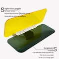 thumbnail image 6 of Tgbvmt Car Sun Visor Day Night Mirror Essential 12.6In Polarized Clip-On Lens Anti-Glare UV Protection Reduces Headlight Glare Day Night Use No Separate Glasses for Driving Safety All Conditions, 6 of 9