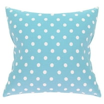 Majestic Home Goods Decorative Aquamarine Small Polka Dot Large Pillow