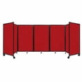 thumbnail image 1 of "Versare Room Divider 360 Portable Wall Partition | 5 Panels Wide | 14" x 5' Red Fabric Panels", 1 of 7