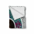 thumbnail image 2 of Coffee Soft Flannel Fleece Throw Blanket, Drink Herbal Tea Service Chat Happy Calming Time Floral Detailed Image Print, Cozy Plush for Indoor and Outdoor Use, 50" x 60", Multicolor, by Ambesonne, 2 of 6