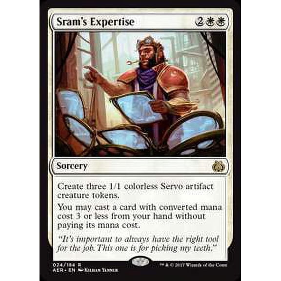 MtG Aether Revolt Rare Sram's Expertise (Foil) #24