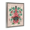 thumbnail image 4 of Stupell Industries Classic Floral Wine Bottle Food & Beverage Painting Gray Floater Framed Canvas Art Print Wall Art, 25 x 31, 4 of 10