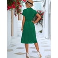 thumbnail image 3 of CHUANK Nouvelle Robe Longue d'Été à la Mode pour Femme, Robe Chemise à Taille Nouée, Mode Urbaine, Vêtements pour Femme, Robes de Soirée Élégantes, Robe, 3 of 6