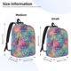 thumbnail image 2 of Disketp blue pink colorful cracked texture Mochila de Lona Estampada, Mochila Escolar de Viaje Ligera para Estudiantes y Portátil-Medium, 2 of 5