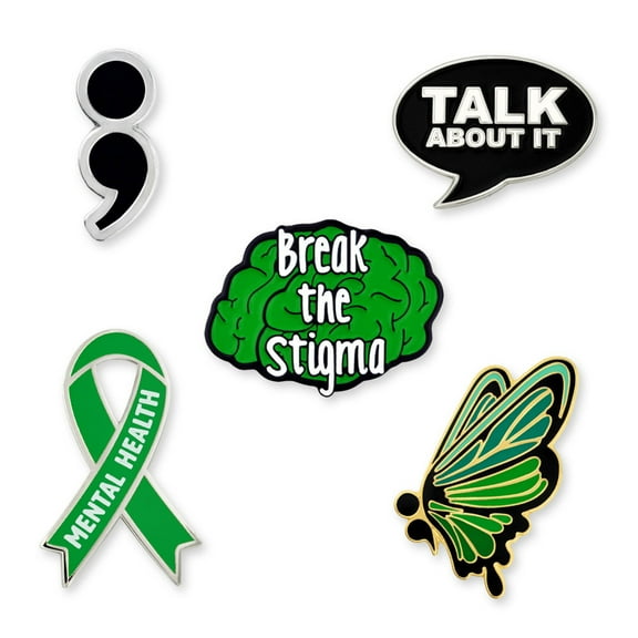 PinMart's Suicide & Mental Health Awareness 5-Pin Set