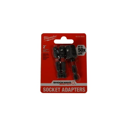 Milwaukee 48-32-5033 3-Piece Impact Hex Shank Socket Adapter Set