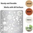 thumbnail image 6 of 6.3 Inch Planet Pattern Metal Stencils Square Stars Stencil Decoration Universe Space Reusable Template Stainless Steel for Painting on Wood Burning Pyrography Engraving Cloth DIY, 6 of 7