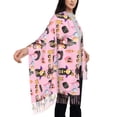 thumbnail image 5 of Cauagu 2336109497 Print Women Wrap Shawl tassels Scarves Retro Scarf 77.6"X28.3", 5 of 8