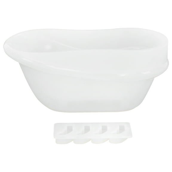 DINHEAROM 1 Set Soap Boxes for Homemade Soap Making Box Rectangular Shape White Color Glossy Finish