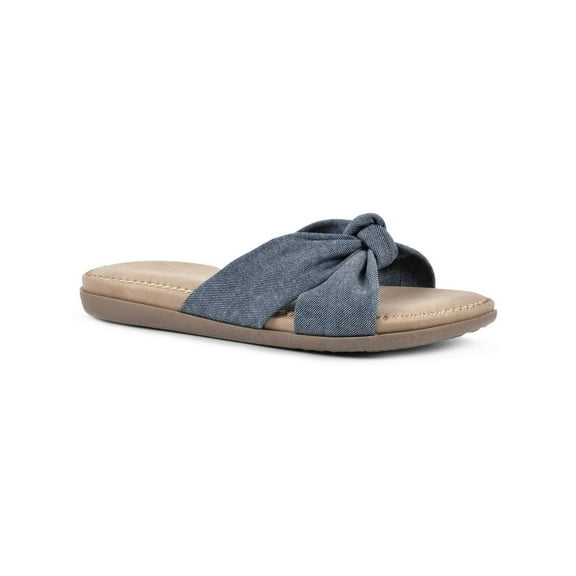 Cliffs by White Mountain Womens FAVORITE Slip On Open Toe Slide Sandals