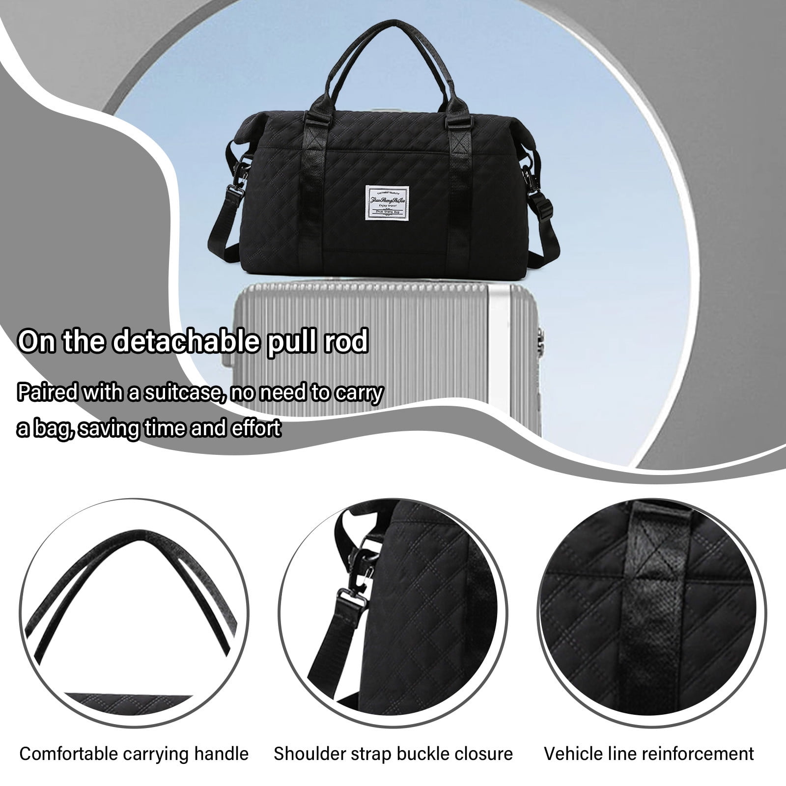 SLYNSHome Travel Duffle Bag For Women, Sport Gym Tote Bag With Toiletry Bag, Large Carry On Overnight Bag For Women Girls Travel, Gym Bag For Labor And Delivery Bag