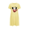 thumbnail image 5 of Tnhcen Robe de Nuit pour Femmes Saison Effrayante Grande Taille Imprimé Dessin Animé Manches Courtes Col Rond Polyester Spandex Doux P-2TG pour des Nuits d'Halloween Douillettes, 5 of 5