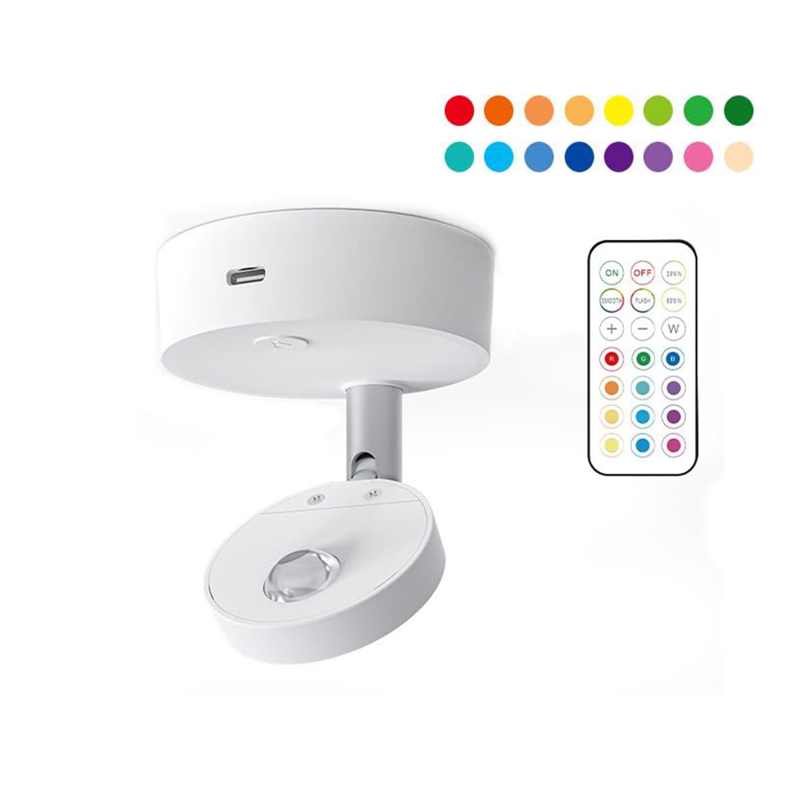 LED Picture Light With Remote – Adjustable Art Light For Paintings, Dart Boards & Wall Portraits (White, 40cm)