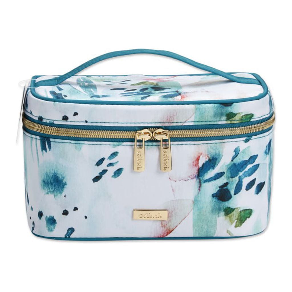 Scunci Floral Watercolor Train Case Set
