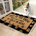 thumbnail image 5 of Soft Polyester Pet Mat with "Just So You Know There's Like a Bunch of Dogs in Here" Print, Quick-Dry Washable Dog Mat, Durable Floor Mat for Entryway, Bathroom, Kitchen, Living Room & Office, 5 of 10