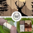 thumbnail image 5 of Farmhouse Rustic Deer Small Shower Stall Curtain Size 36" x 72", Forest Woodland Cabin Narrow Stand up Shower Curtains for Bathroom Decor Polyester Fabric Set, 5 of 6