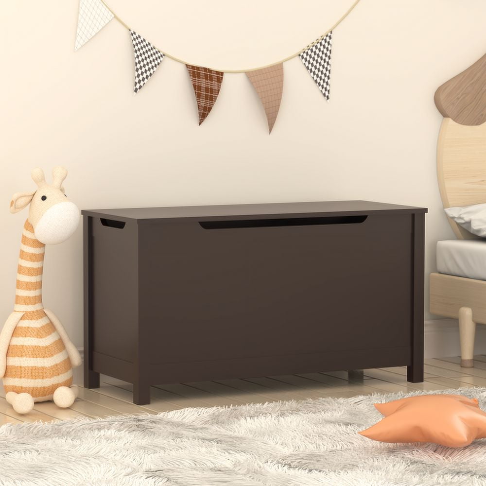 Toy Box Storage Wooden Kids Toy Chest Organizer with Lid for Bedroom Nursery Playroom, Entryway Toddler Room White (No Toys)