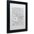 thumbnail image 2 of Trademark Fine Art "Paisley Floral" Canvas Art by Hello Angel, White Matte, Black Frame, 2 of 4