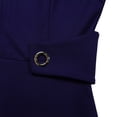 thumbnail image 4 of Women's Casual Cap Sleeve Pleated Long Midi Dress Loose Beach A line Flowy Dress, 4 of 8