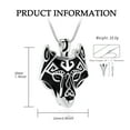 thumbnail image 3 of Viking Wolf Head Urn Necklace for Ashes for Men Cremation Jewelry Keepsake Urn Jewelry for Human Ashes/Pet Ashes, 3 of 6