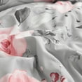thumbnail image 7 of Koniroom 3-Piece Pink Floral Comforter Set King Size - Romantic Rose Pattern Bedding with Pillow Shams, Soft and Reversible for All Seasons, 7 of 7