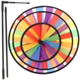 thumbnail image 2 of MasteelfCA 1pc Colorful Rainbow Windmill Cloth Wind Toys Large Three Layers Rotary Windmill for Garden Yard Decor, 2 of 8