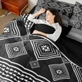 thumbnail image 4 of jejeloiu Rustic Western Aztec 7-Piece Twin Bedding Sets,Retro Bohemian Print Bedding Comforter Set,Gray Rhombus Triangle Sheet Sets For Men Women,Microfiber Bedroom Decor Reversible, 4 of 8