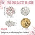 thumbnail image 2 of 6 PCS Shiny Flower Rhinestone Buttons 1 inch Brass Rhinestone Shank Buttons Pink Crystal Embellishments Sew On Buttons with 1-Hole Jewelry Decorations for Crafts Wedding Party Clothes, 2 of 9