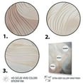 thumbnail image 3 of Designart "Gold And Grey Line Art In Motion II" Minimalism Line Art Wall Art Print, 3 of 5
