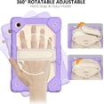 thumbnail image 6 of REQO Case for Samsung Galaxy Tab A8 Case 10.5 Inch 2022(SM-X200/X205):3-Layer Structure Portable Hybrid Shock-Proof Cover with Rotatable Hook&Loop Kickstand, 6 of 8