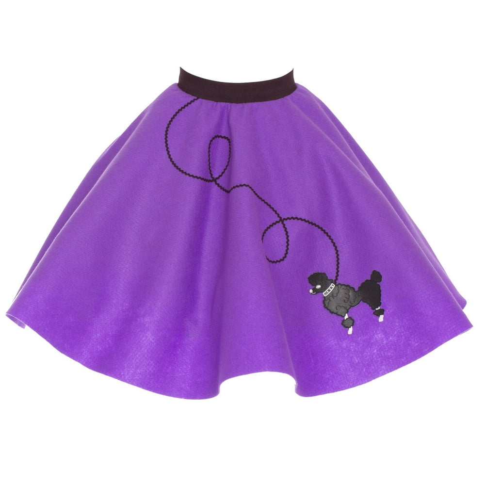 46 yrs Small Child 50's Poodle Skirt Purple