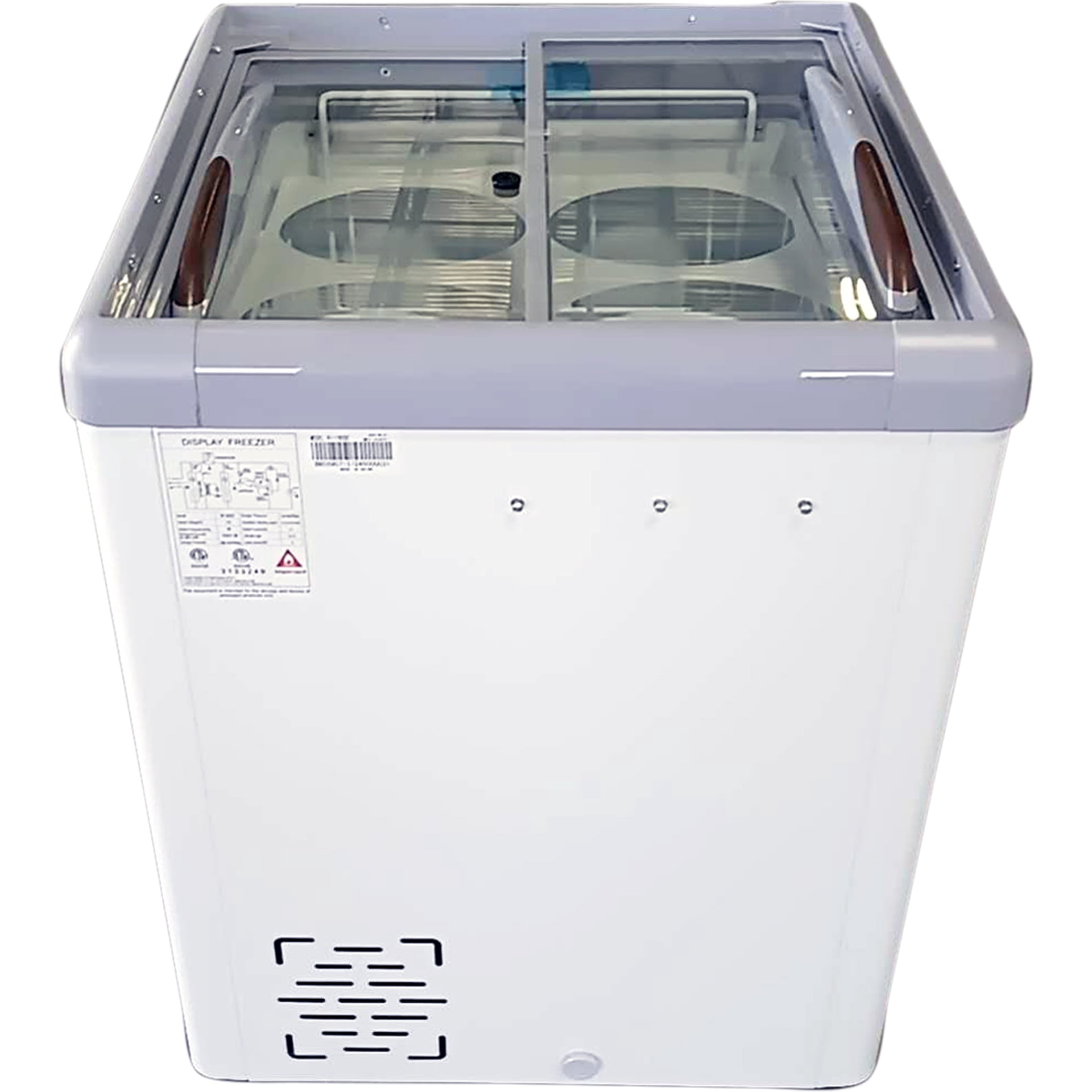26" NSF Ice Cream Dipping Cabinet Freezer – 4 Tub Display | R290 | Sliding Glass Top | 115V