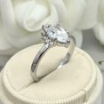 thumbnail image 3 of HeartsAndYou 1ct Engagement Ring for Women Pear Cut Moissanite Crown Solitaire 18k White Gold Over Silver, 3 of 9