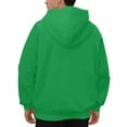 thumbnail image 4 of Dwelliawo Green Hoodies for Men Long Sleeve Hooded Sweatshirts Lightweight Hoodies Pullover Essentials Fashion Fleece Hoodie with Drawstring L, 4 of 5