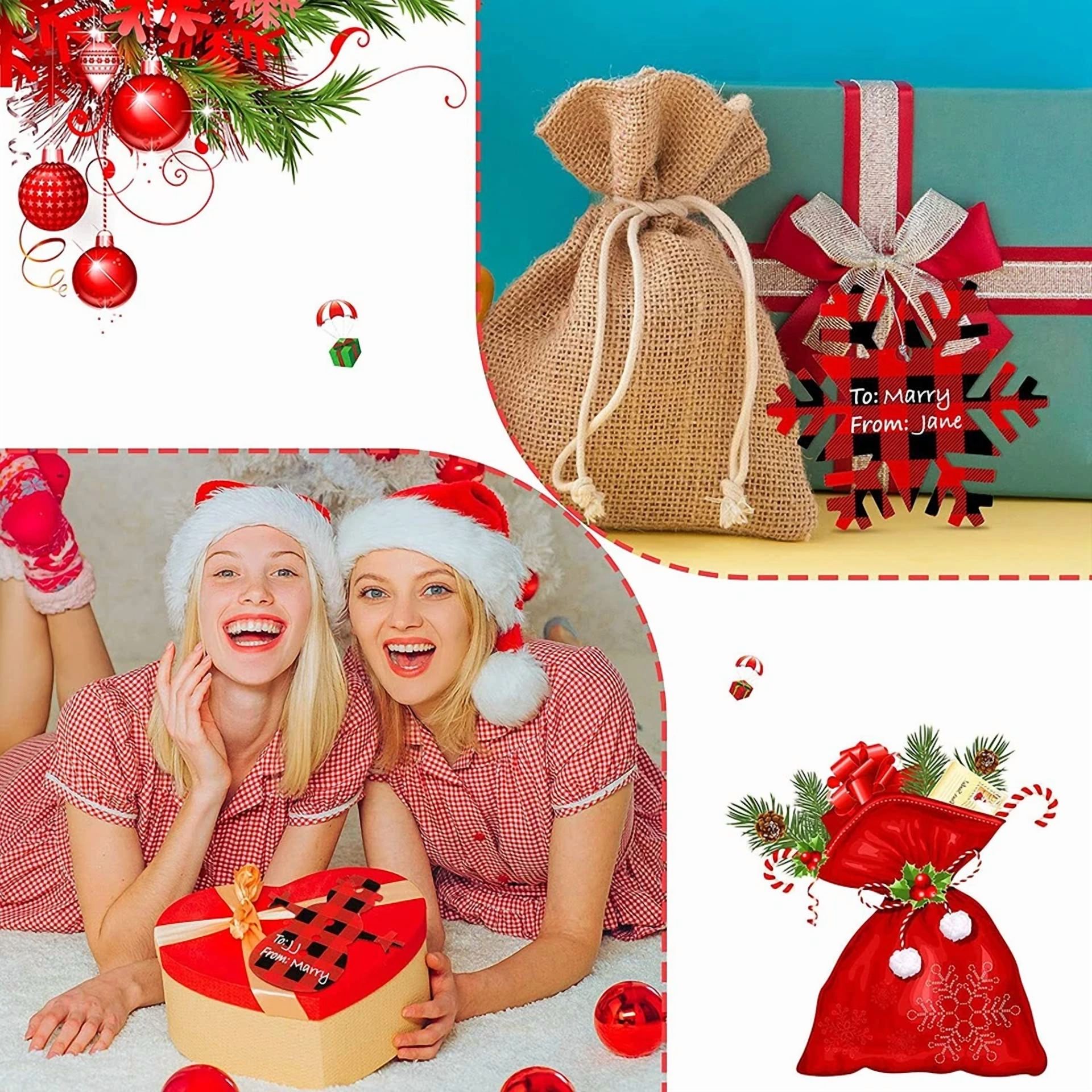 BUTTERFLY- 240Pc Christmas Tag Red Greeting Box Cards Xmas New Year Gifts Fantasy Diy Decor