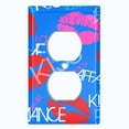 thumbnail image 2 of Metal Light Switch Plate Cover Lipstick Kisses Love Romance Blue LOV005, 2 of 13