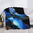 thumbnail image 3 of Yiaed Blue Viper Snake Print Blanket Throw Blanket Soft Cozy Flannel Blanket for Home Bed Sofa Couch Chair-60"x50", 3 of 6