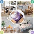 thumbnail image 4 of Purple Gold Marble Pattern Square Tablecloth,Waterproof Square Table Cover,Wipeable Spillproof Washable Table Cover for Home Kitchen Party Decor 42"X42"(107x107cm), 4 of 6