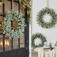 thumbnail image 5 of Abbott Collection 27-MISTLETOE-221 Frost Mistletoe Wreath, Green/White, 5 of 7