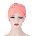 thumbnail image 4 of GreatBaby Ladies' Fashion Solid Color Hat Muslim Headband Hat Spring Summer For Daily Wear Knit Functional and Stylish Choice(Watermelon Red,Free Size), 4 of 5