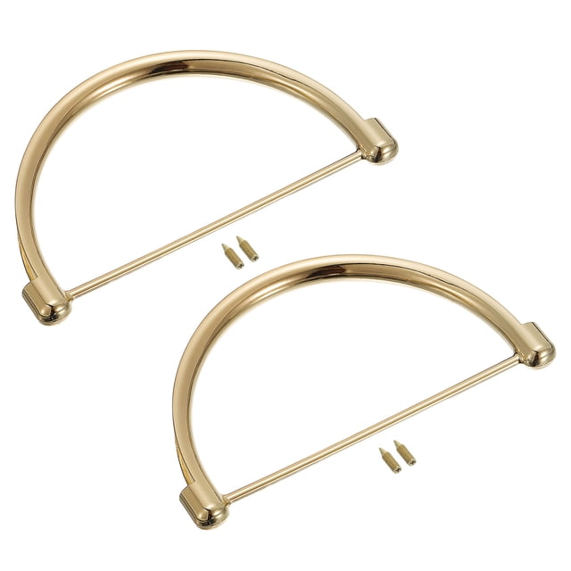 Bolso Manijas Semicírculo Unique Bargains 2uds 5.16' Metal Oro