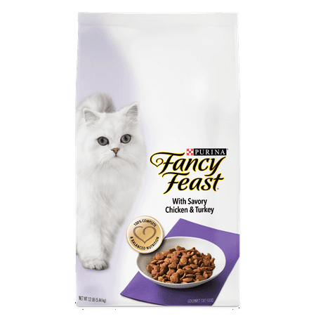 Fancy Feast with Savory Chicken & Turkey Dry Cat Food, 12