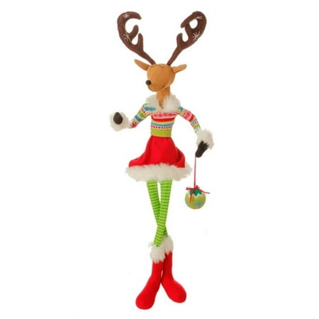 36 merry bright plush sitting reindeer christmas decoration with adjustable arms and antlers - Merry And Bright Christmas Decorations 36 merry bright plush sitting reindeer christmas decoration with adjustable arms and antlers - Merry And Bright Christmas Decorations