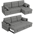 thumbnail image 1 of HOMCOM Canapé-Lit, Divan-Lit Escamotable avec Ports USB, Rangement dans la Chaise, 1 of 10