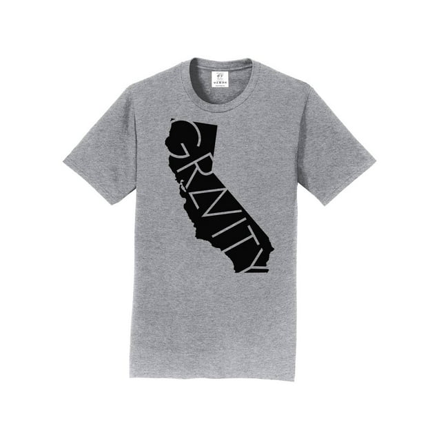 Gravity TradIng Cali Short-Sleeve T-Shirt - Athletic Heather - Black Logo - Large