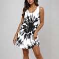 thumbnail image 5 of JTZGDY Dresses for Women Girls Cute Summer Floral Pattern Print Sleeveless Scoop Neck Tank Dress Loose Flowy Beach Sundress with Pockets Black#01 L, 5 of 8