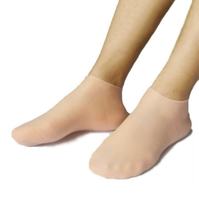 1 Pair Moisturizing Socks High Elastic Non-slip SEBS Clear Foot Care Socks for Summer