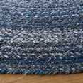 thumbnail image 3 of SAFAVIEH Braided Aristotle Solid Polyester Reversible Area Rug, Navy, 8' x 8' Round, 3 of 7
