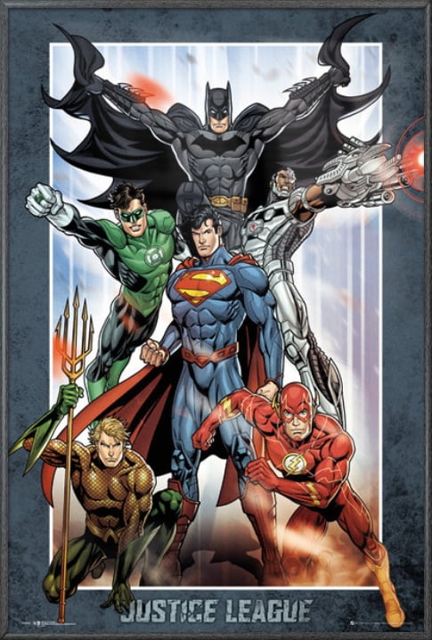 Justice League 24x36 Poster Batman Superman Wonder Woman Aquaman Flash Lantern