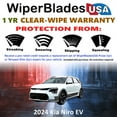 thumbnail image 2 of 2024 Kia Niro EV Beam Wiper Blades Wipers w/1yr Warranty (Set of 2) (WiperBladesUSA), 2 of 5